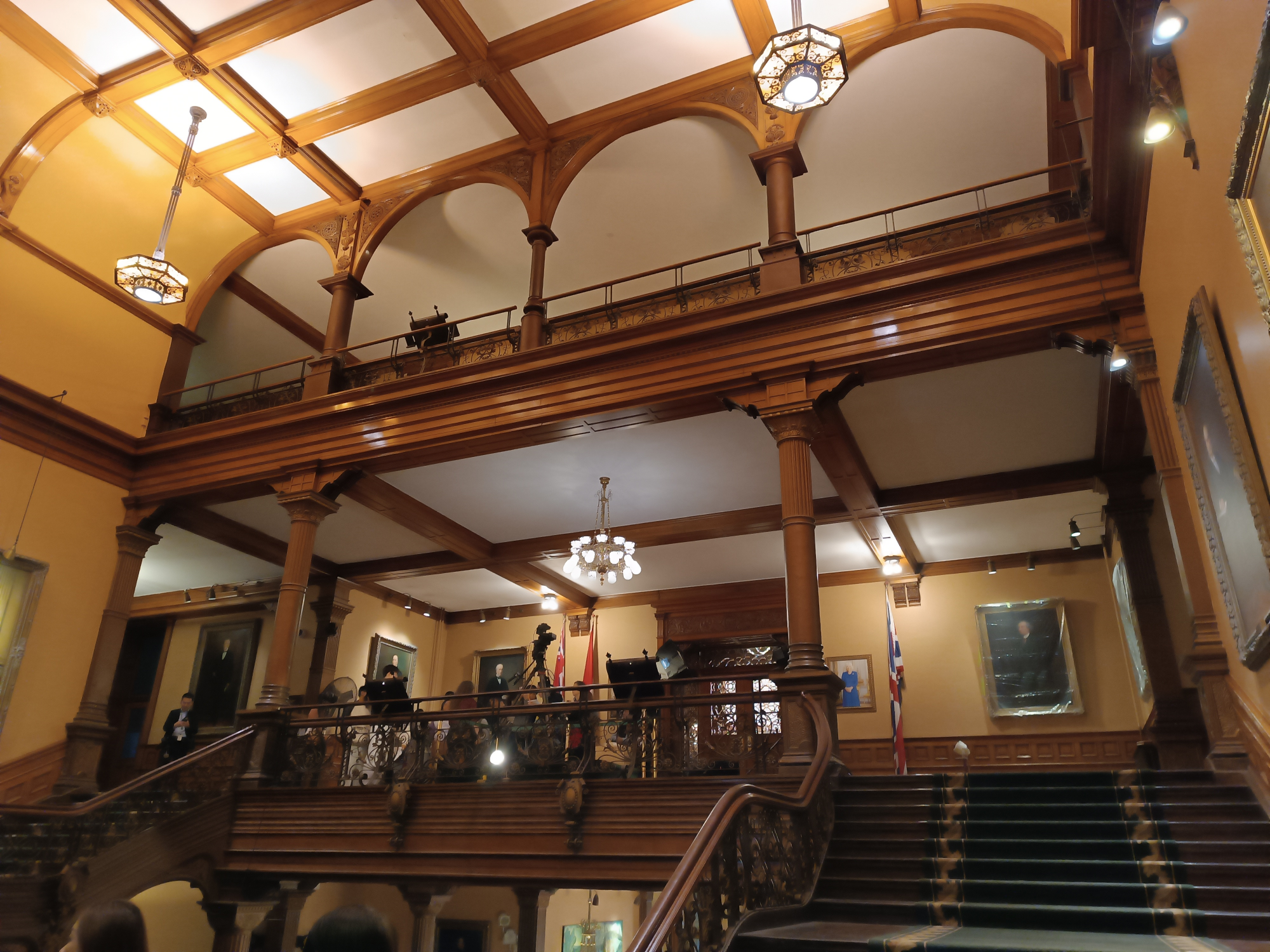 Grand staircase landing